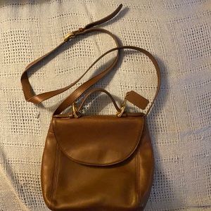 Mahogany Coach purse with strap and handle